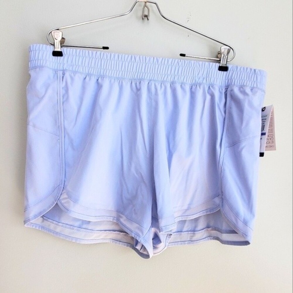 GAIAM NWT Light blue yoga fit summer fitness workout shorts Womens plus size XXL